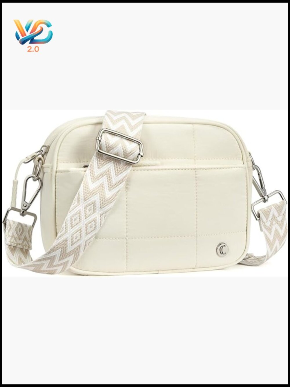 Lightweight Quilted Crossbody Bag With Wide Strap Travel Purse